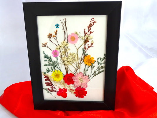 Wall Art Frame with Real Preserved Flowers