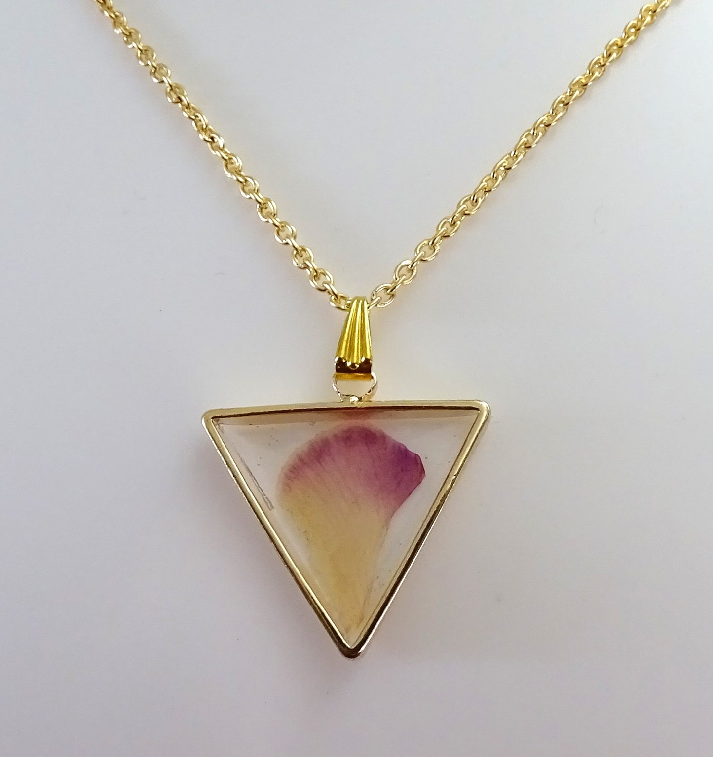 Pendant with Preserved Orchid Petals