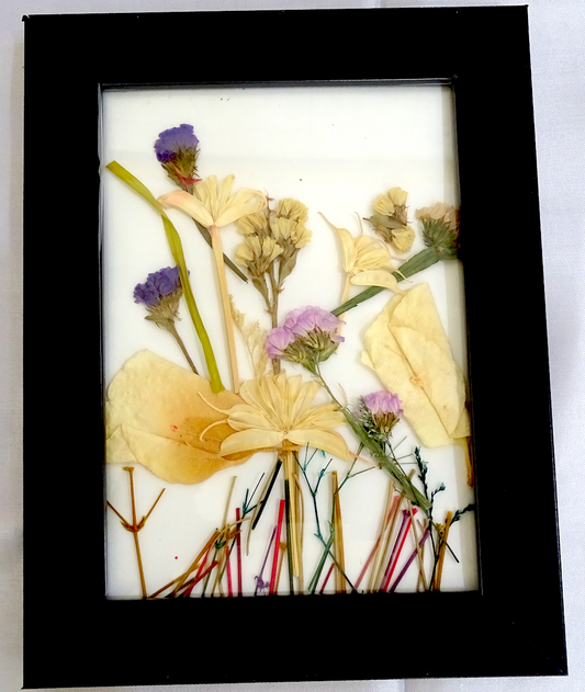Artistic Wall Frames with Real Preserved Flowers "Flowers in wilderness"